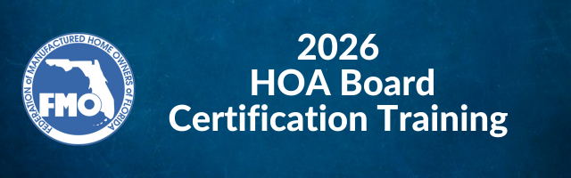 2026 HOA Board Certification Training Banner